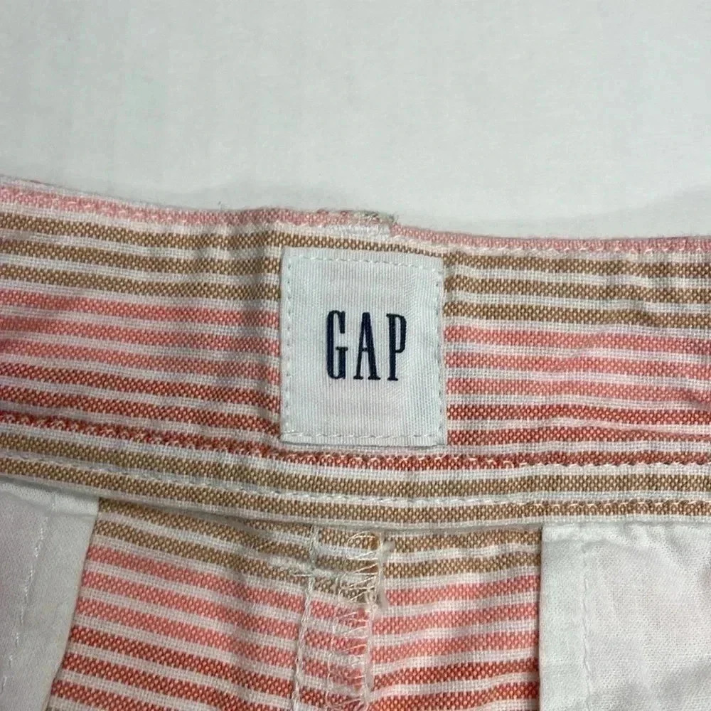 GAP Stripe City Shorts Womens 12 Tall - Picture 2 of 5